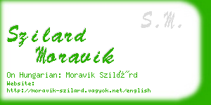 szilard moravik business card